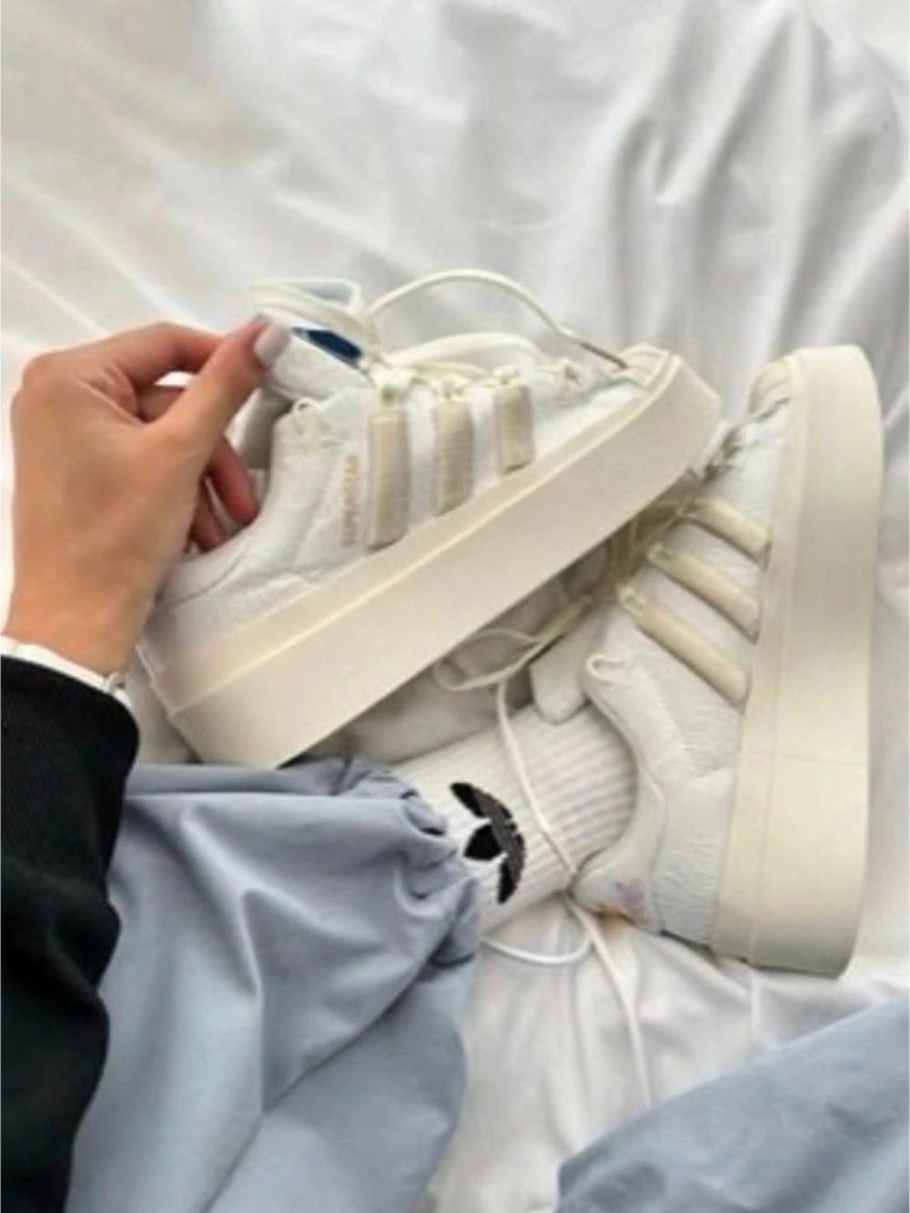Adidas Superstar Bonega Platform Sneakers Embroidered Floral GZ3474 Size 8